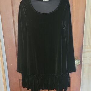 Elegant Black Velvet Dress